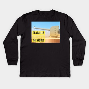 Seagulls will conquer the World Kids Long Sleeve T-Shirt